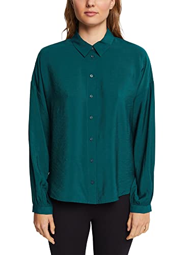 edc by ESPRIT Bluzka damska, 376 / Dark Teal Green 2, XL