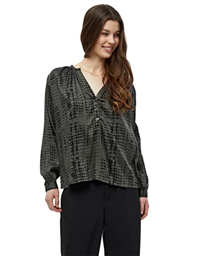 Peppercorn Damska bluzka Gillian 1, Beluga Green Print, XXL