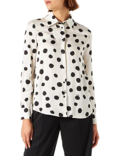 PINKO Damska koszula Smorzare 36 satynowa St. Bluza, ZZ1_biała/czarna, 38