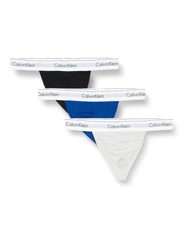 Calvin Klein Stringi męskie, Mazarine niebieski, czarny, kamień księżycowy, XXL