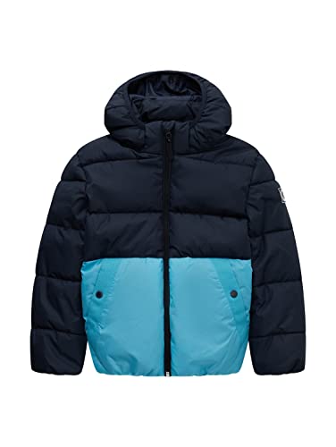 TOM TAILOR Chłopcy Dziecięca kurtka zimowa z kapturem 1033345, 10668 - Sky Captain Blue, 92-98
