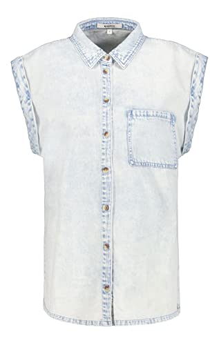 Garcia Damska koszulka z krótkim rękawem, bluzka, niebieska, bleach, M, Blue Bleach, M