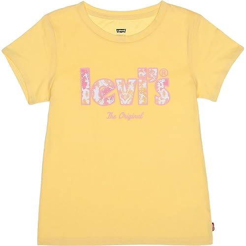 Levi's Kids Girl's LVG różowy krawat DYE plakat logo T 3EH701 koszulka SS, Snapdragon, 4 lata, Snapdragon, 4 lat