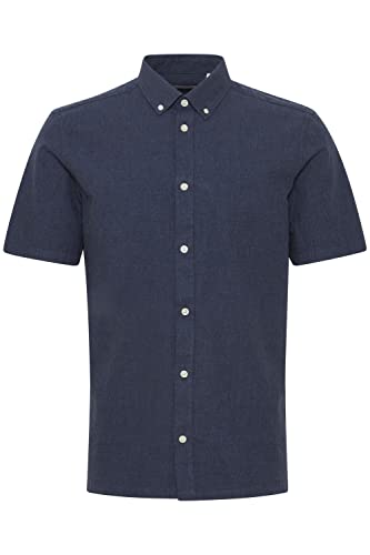 CASUAL FRIDAY Męska koszula CFAnton LS CC a fil, 1940131 / Dark Navy Melange, M, 1940131/Dark Navy Melange, M