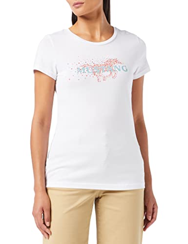 MUSTANG Damska koszulka Alexia C z nadrukiem, General White 2045, M