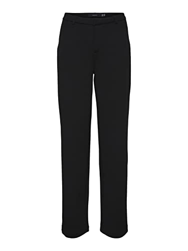 Vero Moda Damskie spodnie VMZAMIRA MR Slim Straight Pant GA NOOS spodnie, czarne, L/30