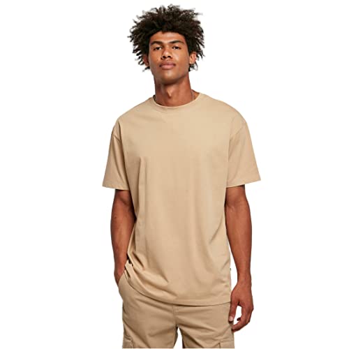 Urban Classics Męski T-shirt z bawełny organicznej dla mężczyzn, organiczna koszulka dostępna w wielu kolorach, rozmiary S - 5XL, Union Beige, S