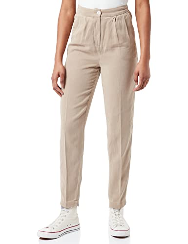 Tommy Hilfiger Damskie spodnie Tencel zwężane plisowane, BEŻOWY, 40W
