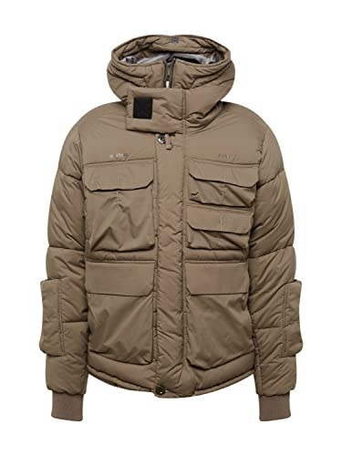 G-STAR RAW Męska kurtka puchowa z kapturem, brązowa (Turf D199-273), M