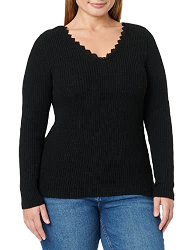 ONLY Sweter damski, Czarny/Szczegóły: Dtm Lace, L