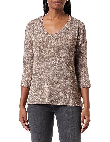 VERO MODA Sweter damski, Brązowy soczewka/szczegóły: w kolorze brzozy melanż, S