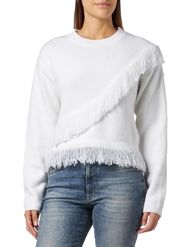NALLY Damski sweter z dzianiny 19025432-NA02, biały, XS/S, biały, XS-S