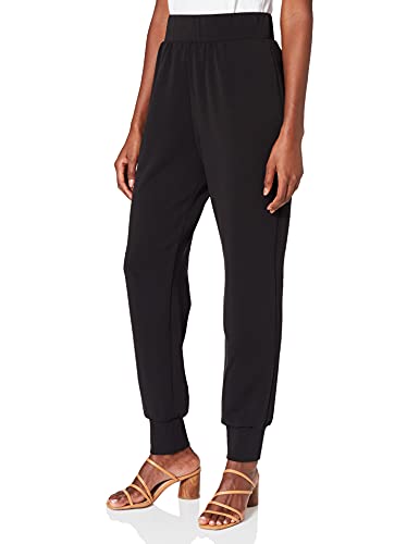 SELECTED FEMME BLACK Damskie spodnie dresowe Slftenny Hw Noos, Czarny, M