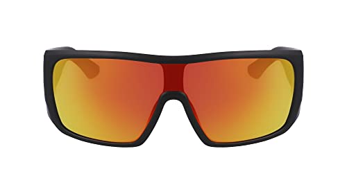 DRAGON Męskie okulary przeciwsłoneczne Rocker, czarny matowy z soczewkami czerwonych jonów, jeden rozmiar, Czarny matowy z soczewką Lumalens Red Ion, Rozmiar uniwersalny