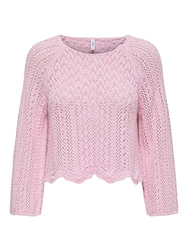 Bestseller A/S Damski sweter ONLNOLA Life 3/4 KNT NOOS, Candy Pink, XL, Candy Pink, XL