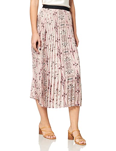 Herrlicher Damska spódnica satynowa z nadrukiem Ania Skirt, Pale Peach 479, XS