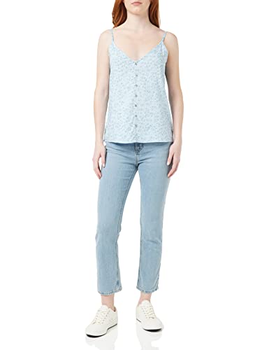 ONLY Damski ONLASTRID Singlet WVN NOOS Top, Chambray Blue/AOP:Lone Flower, 32, Chambray Blue/Aop:lone Flower, 32