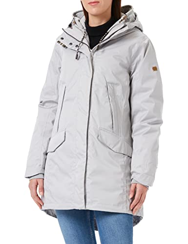 camel active Damski płaszcz funkcyjny teXXXactive® z mieszanki bawełny organicznej, Silver Grey, 46
