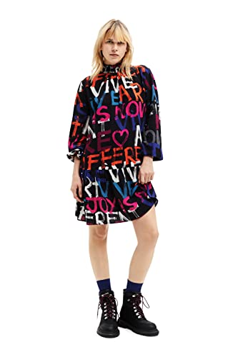 Desigual Damska sukienka Vest_Siena, 2000 Black Casual Dress, XS
