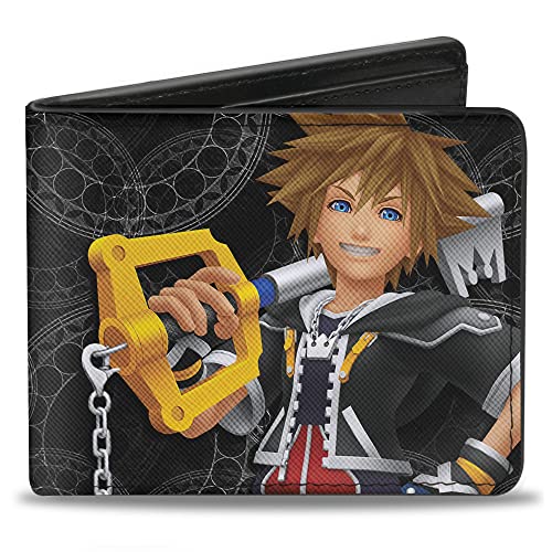 Buckle-Down Męski dwustronny portfel Kingdom Hearts II dwuskładnikowy, wielokolorowy, jeden rozmiar