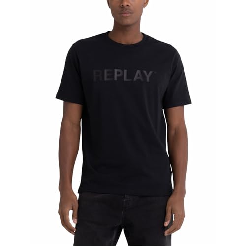 Replay T-shirt męski, Black 098, L