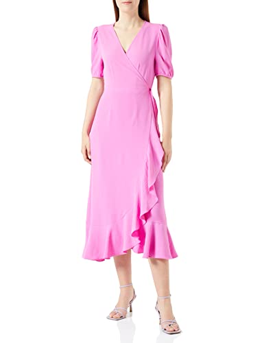 ONLMETTE SS WRAP sukienka midi WVN, Super Pink, S