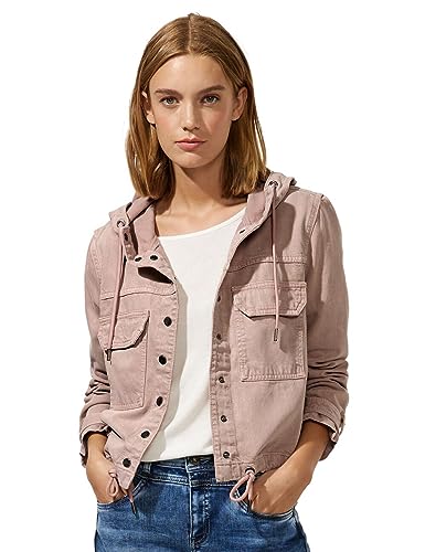 Street One Damska kurtka dżinsowa z kapturem, Soft Legend Rose Washed, 38