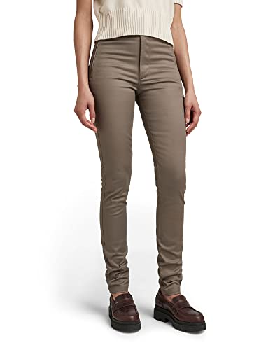 G-STAR RAW Damskie spodnie typu chino z wysokim stanem, Braun (Turf C), 27W / 32L