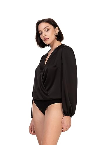 Oh!Zuza Damska bluza z kapturem H46, czarna, rozmiar XXL, czarny, XXL