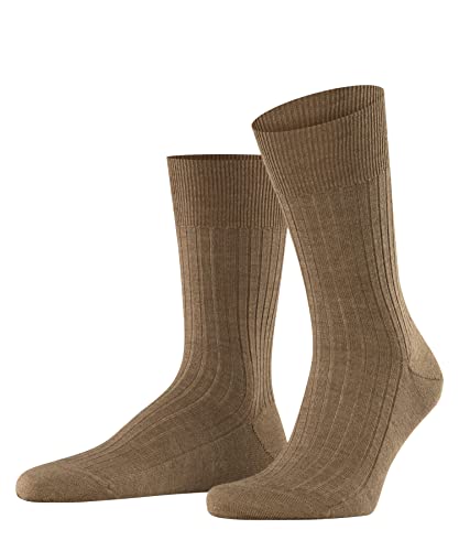 FALKE Mężczyźni Skarpety Bristol Pure M SO Wełna Merynosa jednokolorowe 1 Para, Brązowy (Nutmeg Melange 5410), 45-46