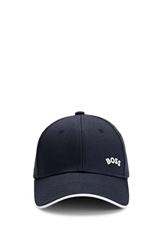 BOSS Męska czapka wygięta Bold-Curved Cap, Dark Blue402, ONESI, Dark Blue402., jeden rozmiar