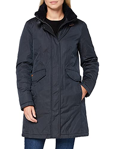 Camel Active Womenswear Płaszcz Damski, Niebieski (Navy 40), 46