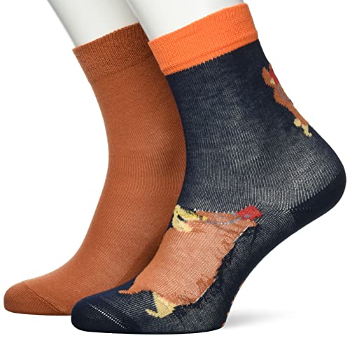 FALKE Unisex dziecięce skarpety Marching Band 2-pak, zrównoważona bawełna, cienkie wzory, 2 pary, Wielokolorowy (asortyment 10), 31-34