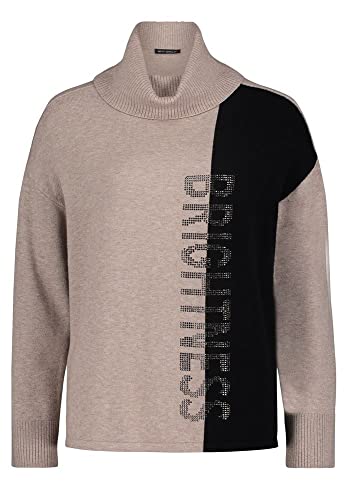 Betty Barclay Sweter damski, Naszywka Taupe/Black, 40
