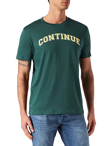 edc by ESPRIT Męski T-shirt, 460/ciemny turquoise, S