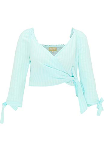 swirlie Damski top koronkowy, jasnoniebieski, XS