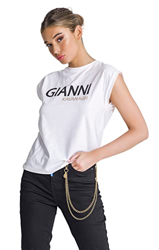 Gianni Kavanagh Damska kamizelka White Gianni Top, biały, XL
