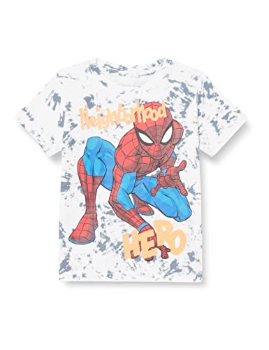 Bestseller A/S Chłopcy NMMAIKO Spiderman SS TOP MAR T-Shirt, Stormy Weather, 110, stormy pogoda, 110