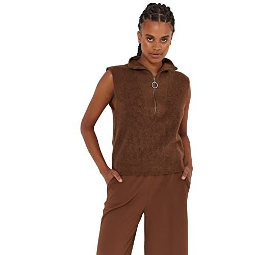 Noisy may Damski sweter Nmnewalice S/L Knit Vest Noos, cappuccino, S