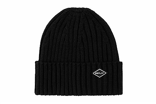 Replay czapka męska, 098 BLACK, jeden rozmiar