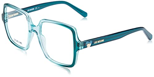 MOSCHINO LOVE MOL597 Okulary, Green Aqua, 52 damskie, Green Aqua