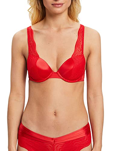 ESPRIT Bodywear damski biustonosz Moving LACE CLAS.pad, wyściełany, czerwony, 80 D, czerwony, 80D