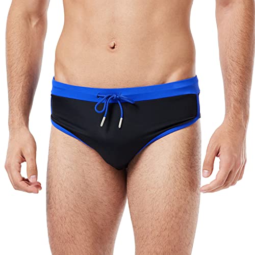 Dagi Męski strój kąpielowy basic, majtki, Black - Blue, M