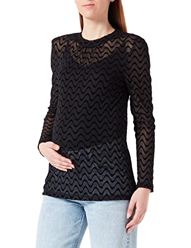 Supermom Damski top Dillon Long Sleeve All Over Print T-Shirt, Black-P090, S