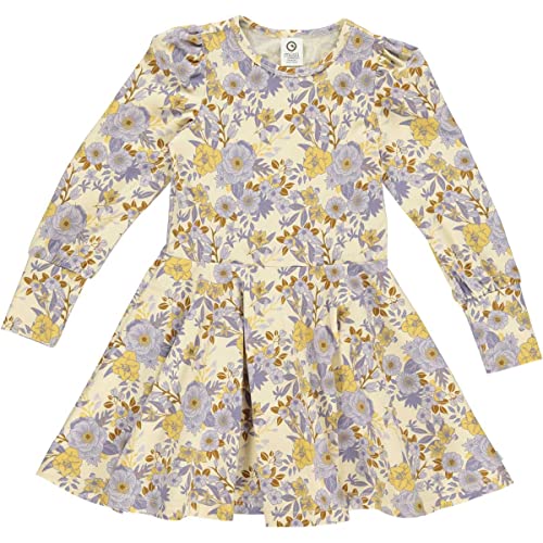 Müsli by Green Cotton Dziewczęca sukienka cargo L/S, Calm Yellow, 98 cm