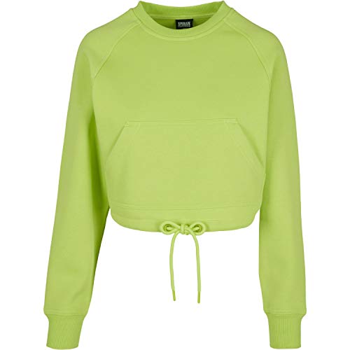 Urban Classics Damski sweter damski Oversized Short Raglan Crew Sweatshirt, Żółty (Frozen Yellow 01494), M
