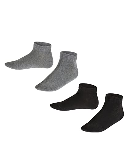 FALKE Uniseks - dzieci Skarpety do trampek Happy 2-Pack K SN Bawełna krótkie jednokolorowe 2 Pak, Wielokolorowy (Sortiment 0050), 31-34 (7-9 lata)