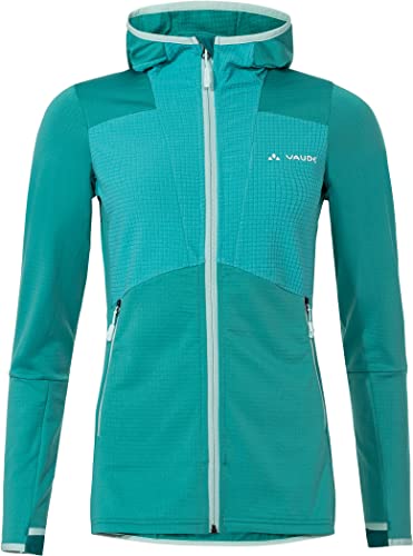 VAUDE Damska kurtka polarowa Wo Monviso Hooded Grid Fleece Jacke, Lake, 40, Lake