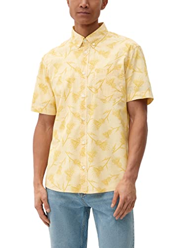 s.Oliver Koszula męska, z krótkim rękawem, żółta, L, żółty, L