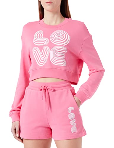 Love Moschino Damska bluza z długim rękawem z okrągłym dekoltem, fuksja, 42, Fuchsia